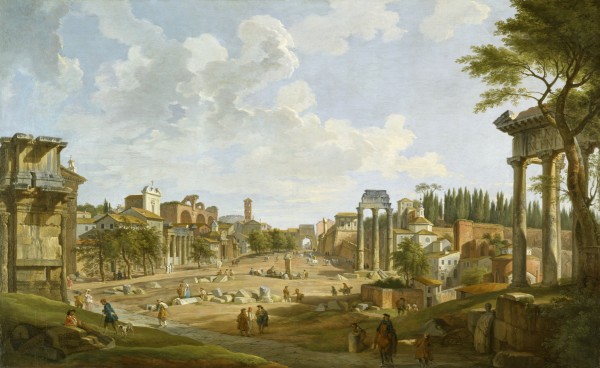 View of the Roman Forum by Giovanni Paolo Pannini